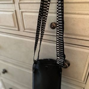HKWP black supple leather crossbody bag